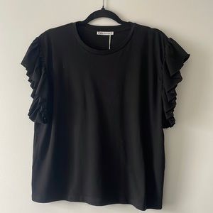 NWOT zara shirt with ruffles